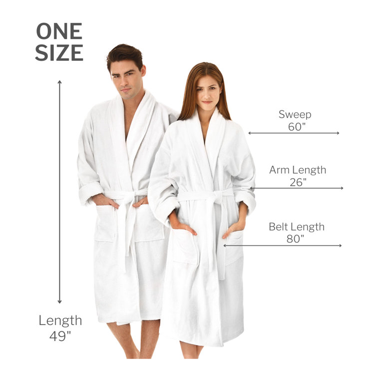 Kaufman Sales Kaufman His & Hers Embroidered Plush, Velour Bathrobes